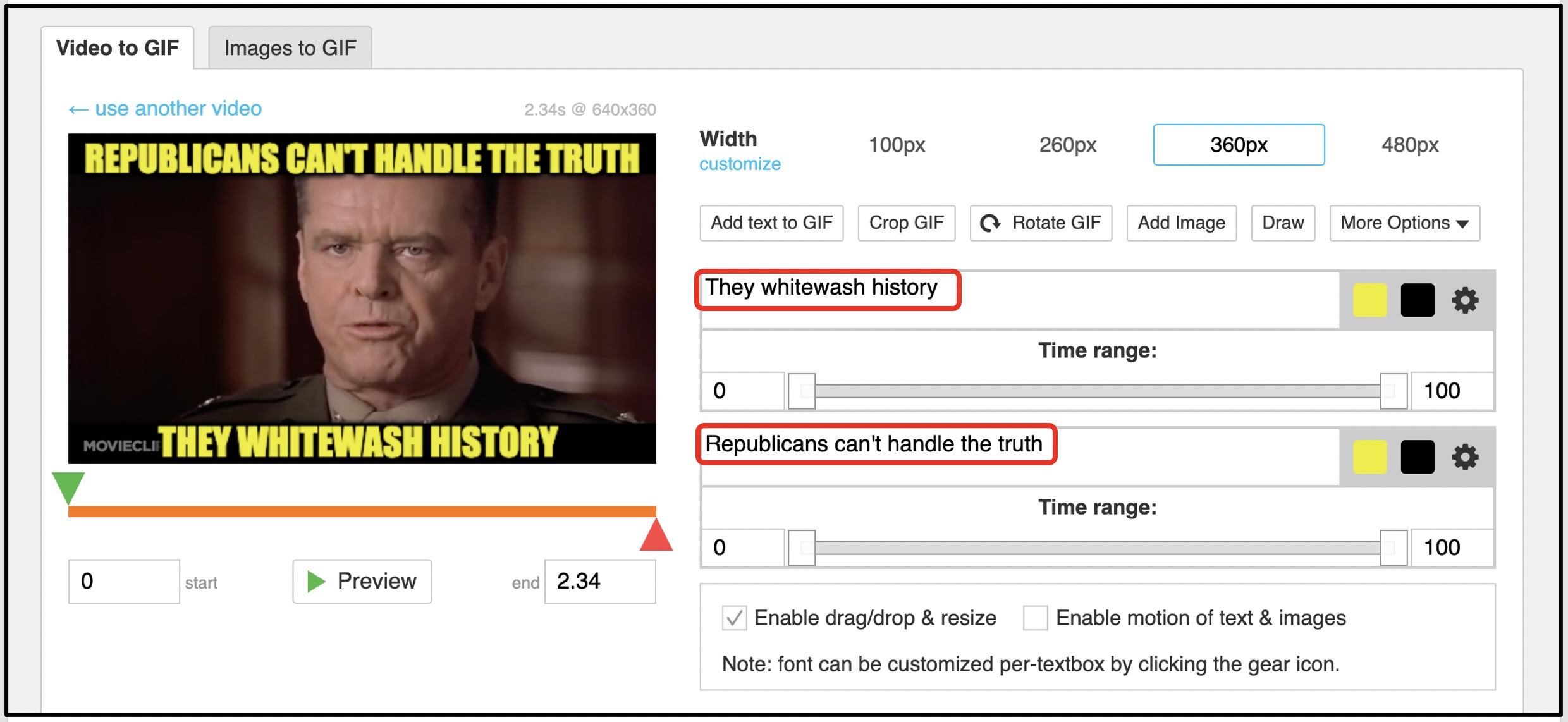 Create an advocacy GIF with the free ImgFlip app