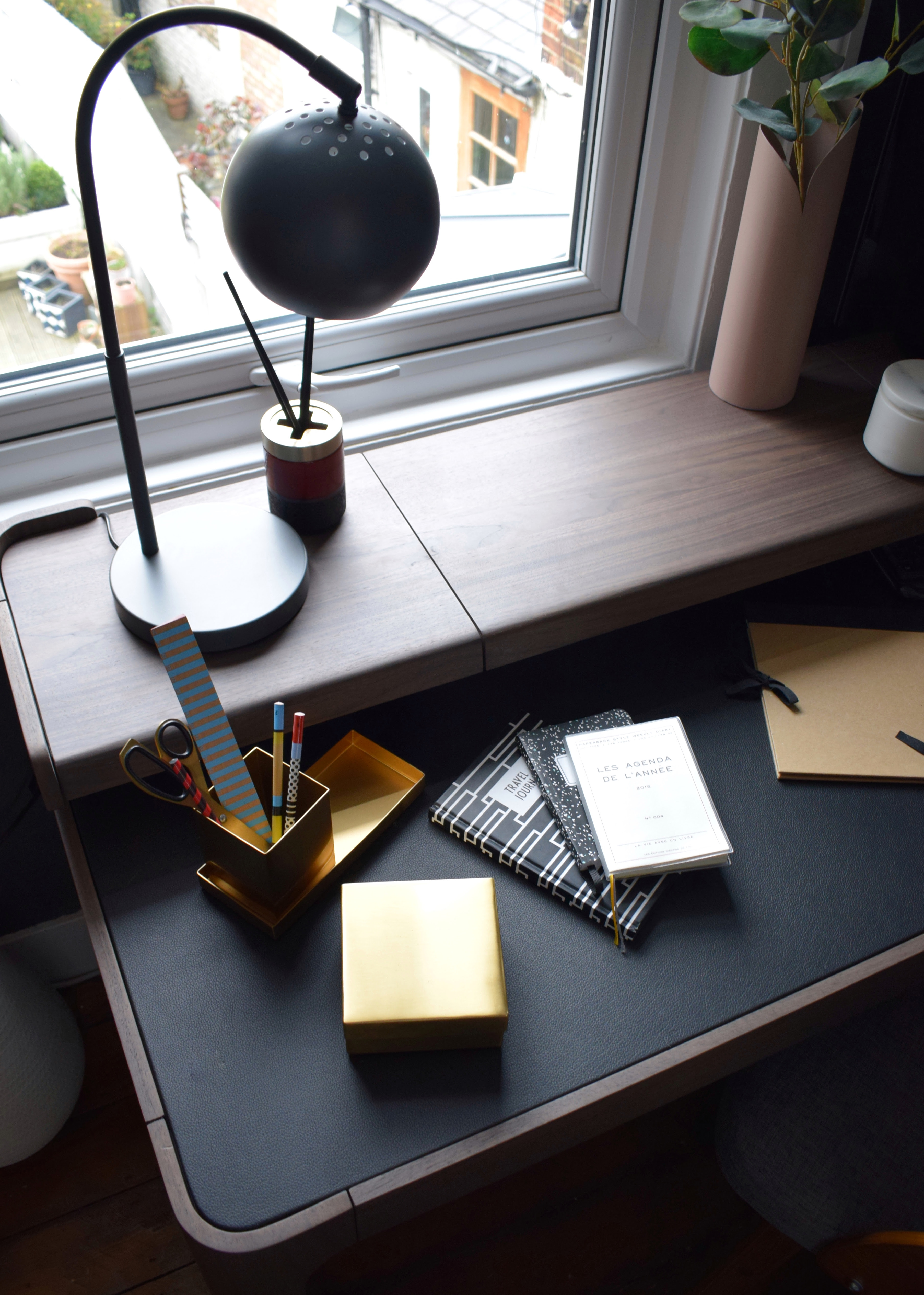 MADE Desk Story Zeke bloggers grey modernist home tour of office