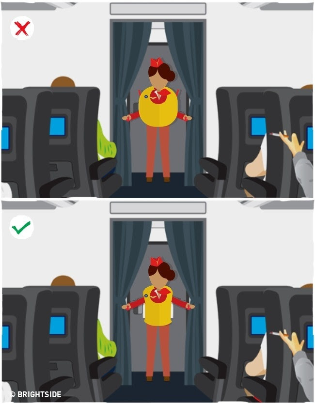 Không làm phồng áo phao khi ở trong máy bay