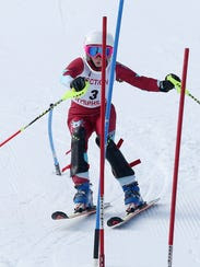 Jessica Polvino competes in the Section 1 skiing championships