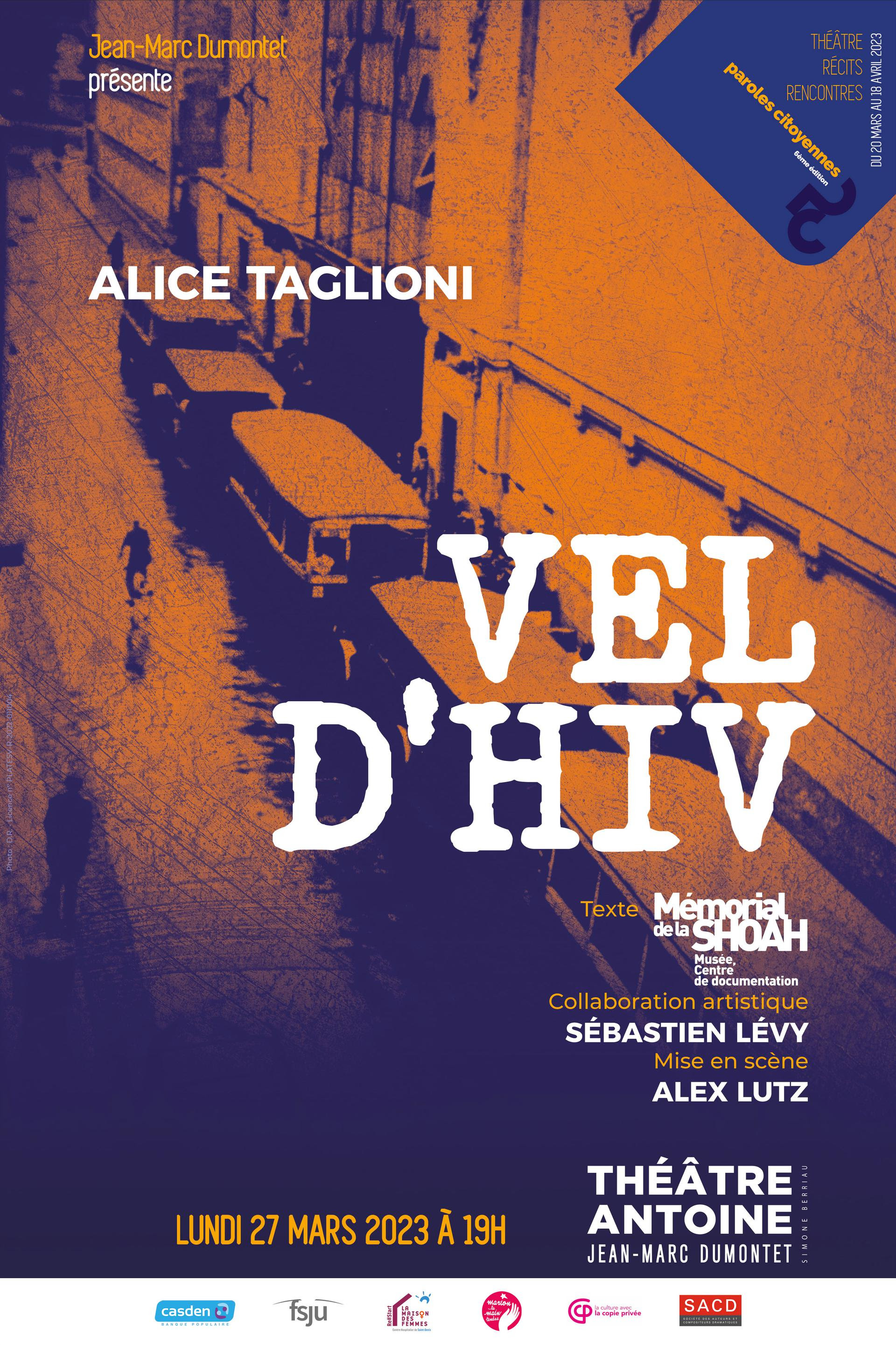 Affiche ''Vel d'Hiv'' - Théâtre Antoine