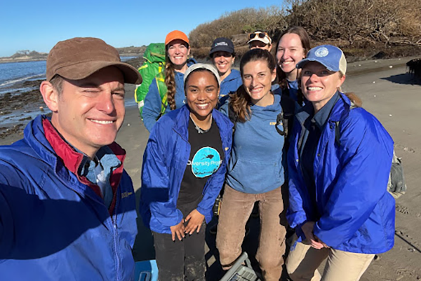 British Broadcasting Corporation personality Matt Baker, left, was at our Año Nuevo Natural Reserve last month, working on a feature about Professor Roxanne Beltran and her team of graduate and undergraduate student-scientists conducting elephant seal research.