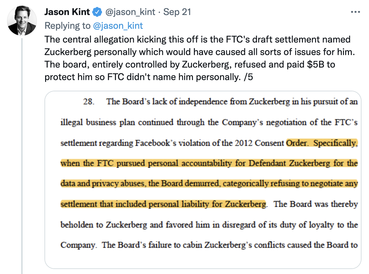 Facebook paid $5Billion to protect Zuckerberg