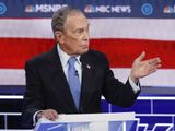 Democratic presidential candidate, former New York City Mayor Mike Bloomberg speaks during a Democratic presidential primary debate Wednesday, Feb. 19, 2020, in Las Vegas, hosted by NBC News and MSNBC. (AP Photo/John Locher)