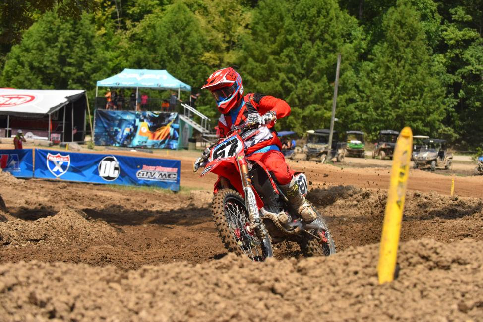 Terry Bostard fought hard to earn the Senior 45+ class championshipafter crashing early on and working his way from the back of the pack.Photo: Ken Hill
