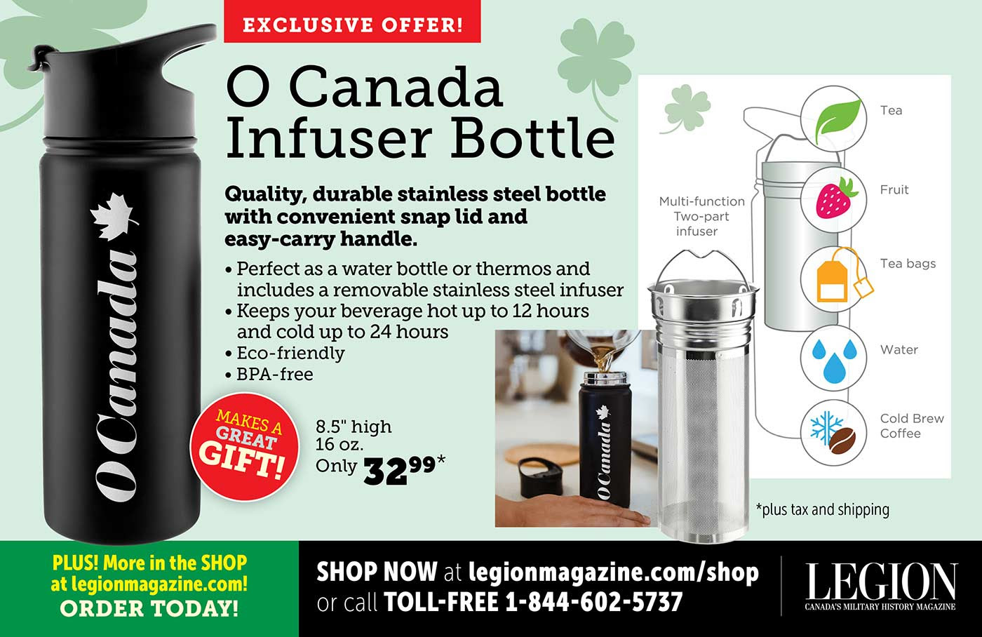 O Canada Infuser Bottle.