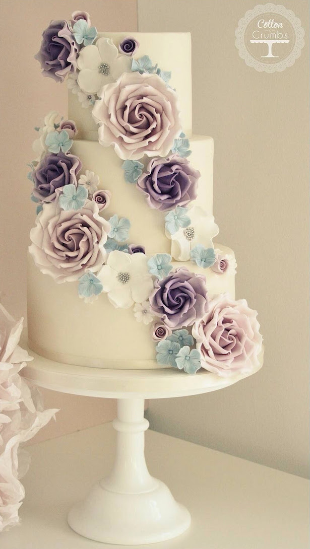 Sugar Flowers Wedding Cakes