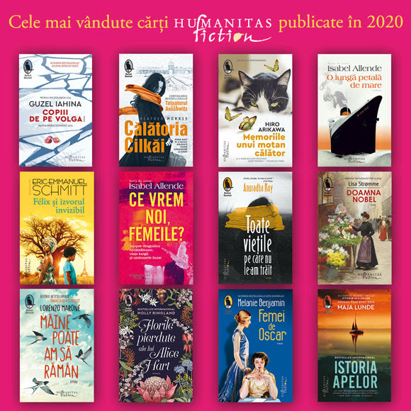Cele mai vândute cărți ale Editurii Humanitas Fiction în 2020