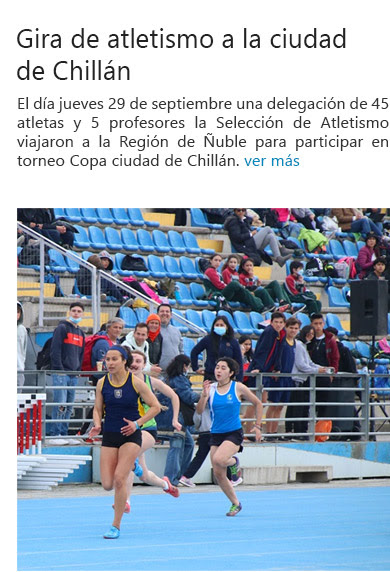 Gira de atletismo a la ciudad de Chillán