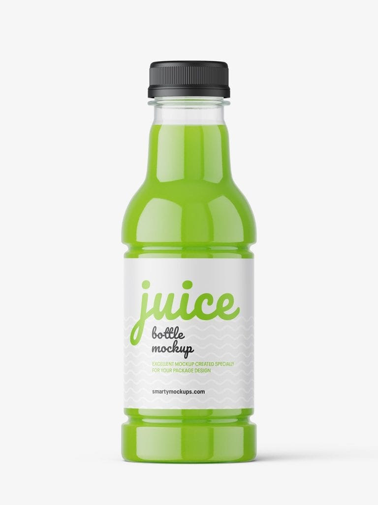 Green juice bottle mockup Smarty Mockups