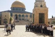 Religious Zionist rabbis on Temple Mount this morning