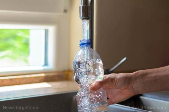 Prepping 101: How to store water for emergency preparedness Water-bottle-tap-plastic-faucet-kitchen-full
