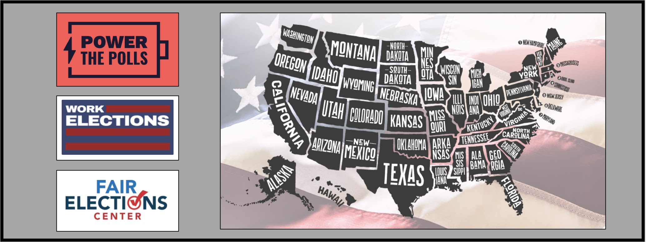 Use graphics to keep their attention. Logos for all three groups are added for visual appeal.Make it easy to search. Use maps for viewers to visually search for the information they need.