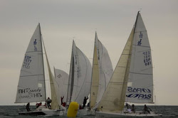 J/80 sailboats- sailing off Spain