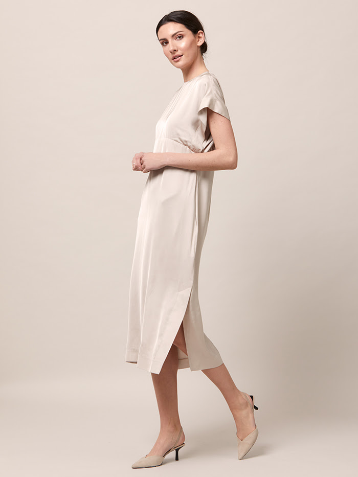 Shiv Oyster Satin Dress