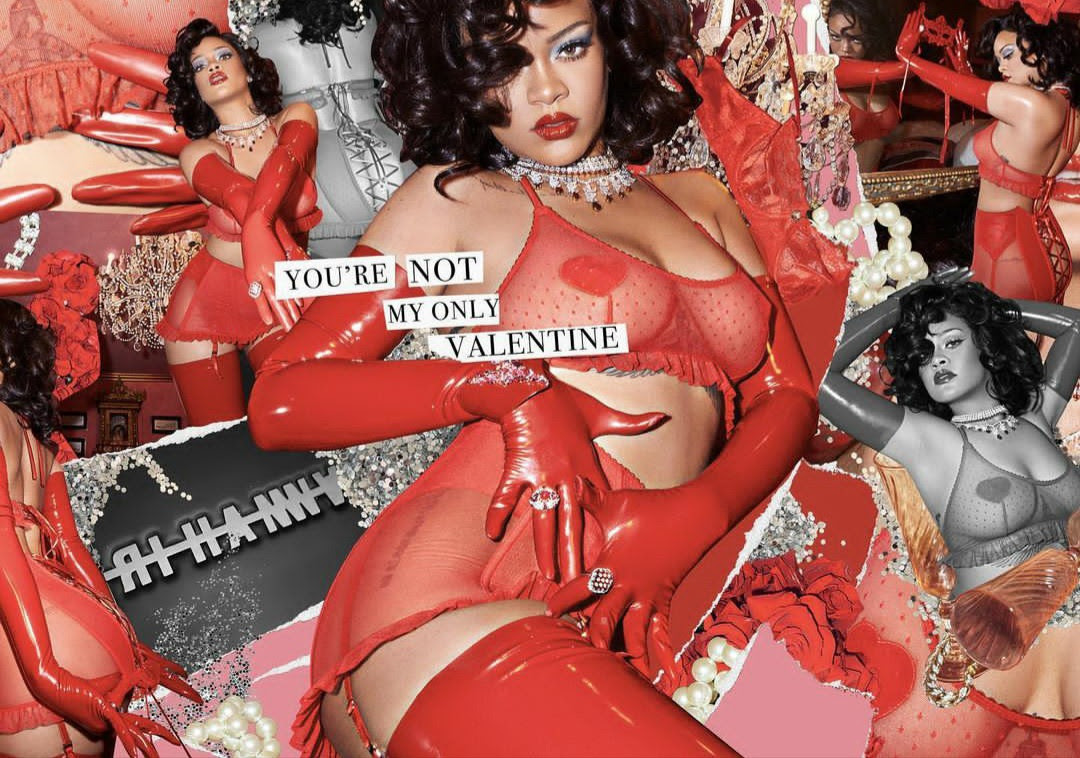 Rihanna sends pulses racing as she shows off her curves in red-hot lingerie for Savage x Fenty