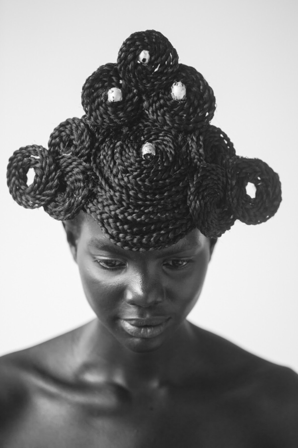 woman with elaborate braids