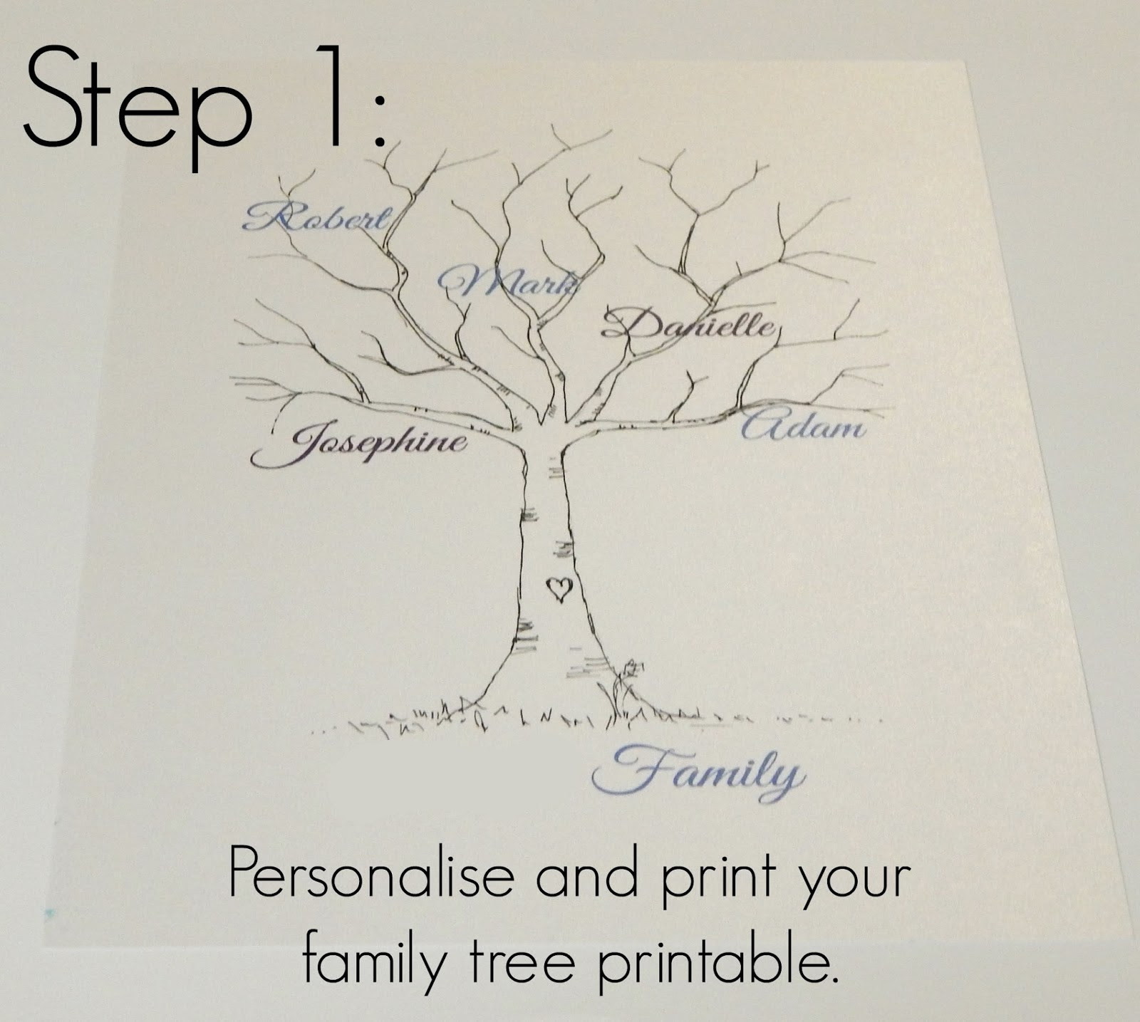 Family Tree Template Family Tree Thumbprint Template