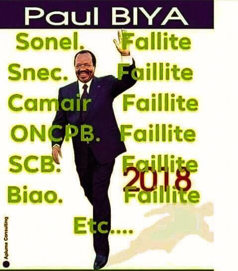 Biya candidat de la faillite