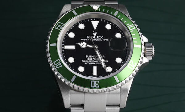 Rolex Submariner Flat 4 Green 50th Anniversary Watch 16610LV