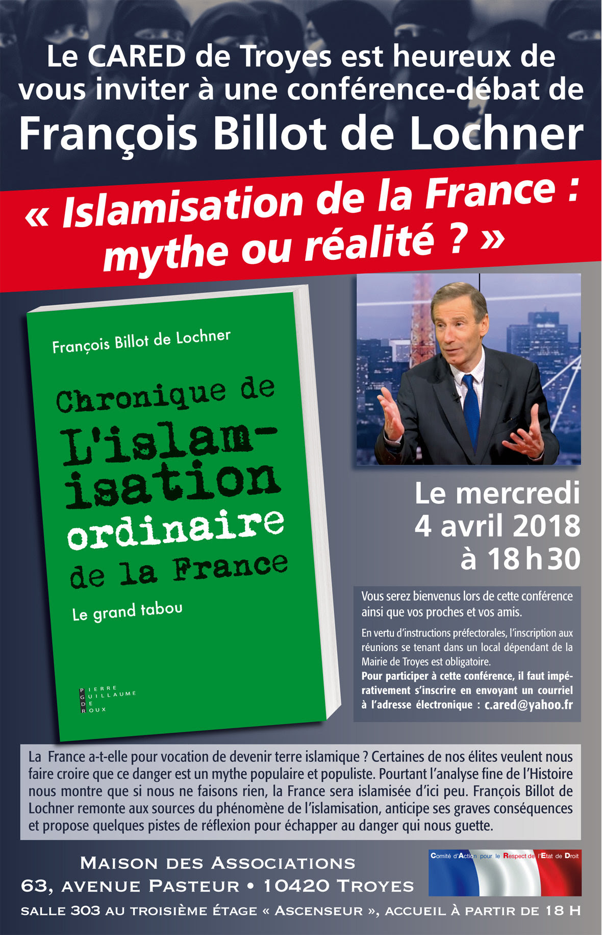 Liberté politique:Conférence:islamoiation de la France,mithe ou réalité?