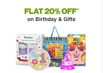 Flat 20% Off* on Birthday & Gifts