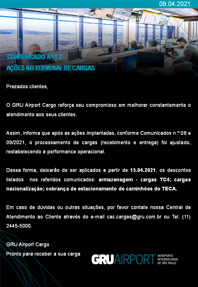 Comunicado GRU AIRPORT 12