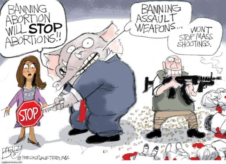 GOP bans abortions but does nothing for gun control