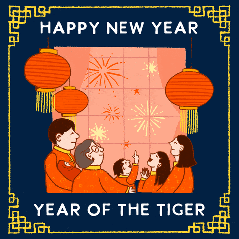 Happy New Year. Year of the Tiger GIF