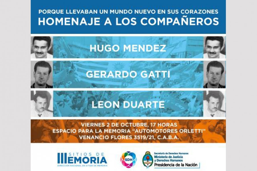 Homenaje en Argentina a los fundadores de la CNT, León Duarte, Gerardo Gatti y Hugo Méndez