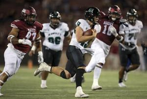 New Mexico St. runs for 353 yards in 45-26 win over Hawaii