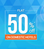 50% off on Domestic Hotels
