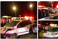 Three car collision near Beit Shemesh motzie Shabbat, Feb. 28, 2015.