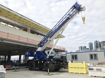 Photo of construction crane at Seattle's Colman Dock