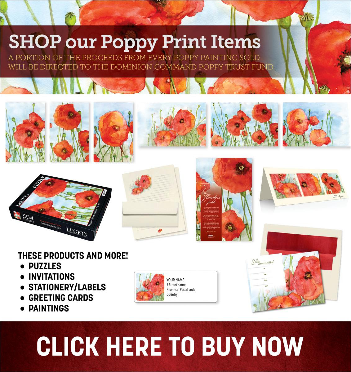 Poppy Print Collection starting at $1.75!