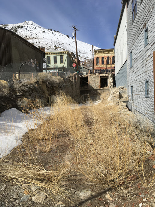 View of the former Black & Howell site at Virginia City