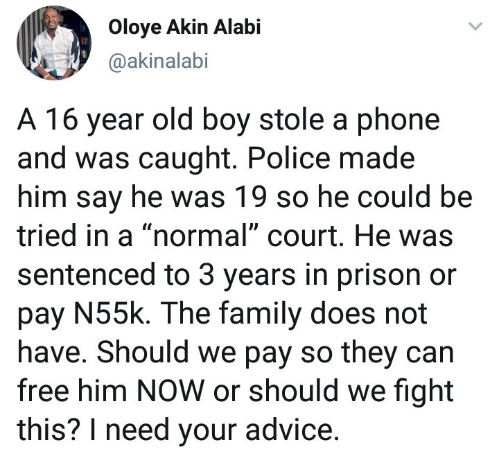 Akin Alabi narrates how police forced a boy, 16, to lie he