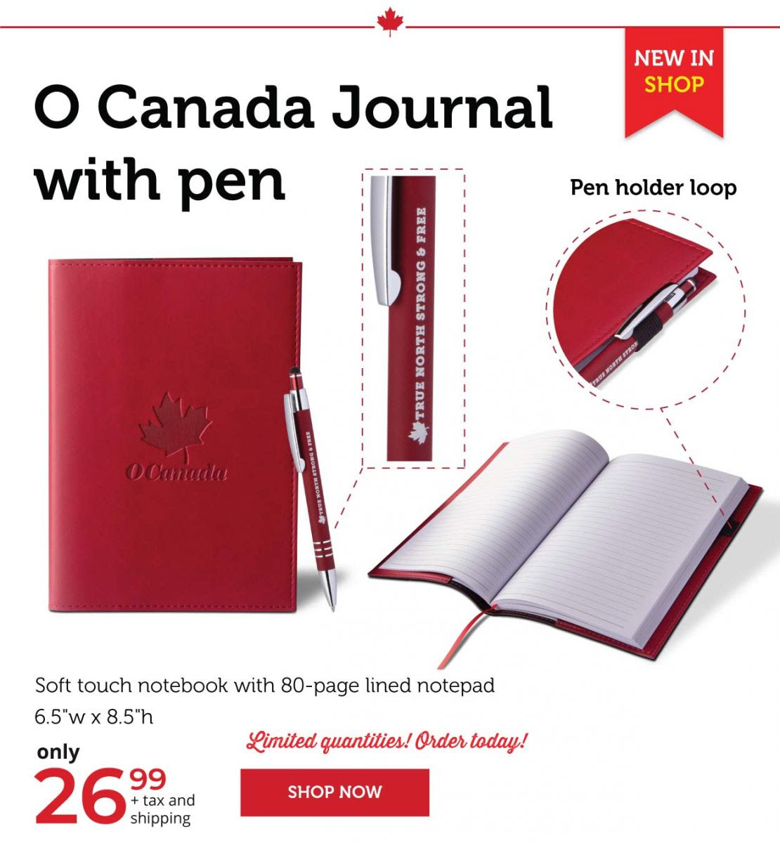 O Canada Journal with Pen