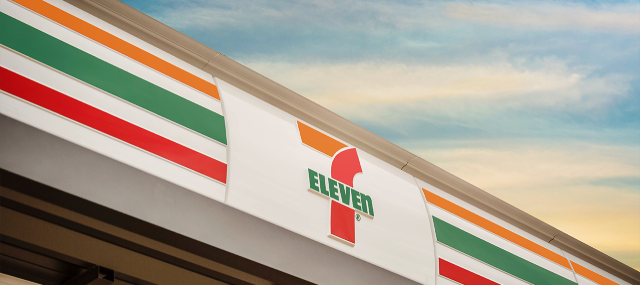 7-Eleven store front with sky