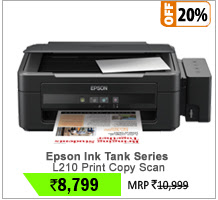 Epson Ink Tank Series L210 Print Copy Scan