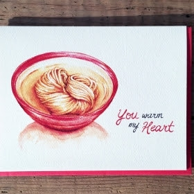 Valentine Card - Valentine's Day Card - You Warm My Heart