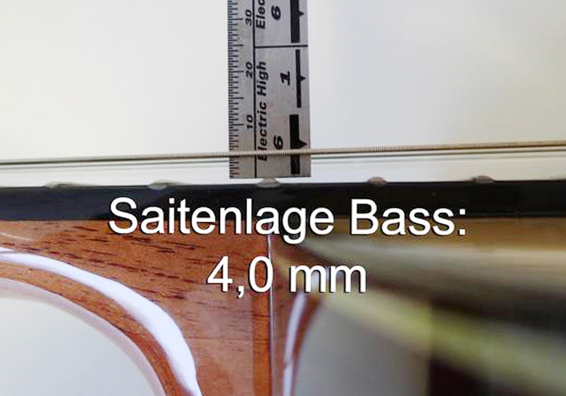 Saitenlage tiefe E-Saite Saitenlage tiefe E-Saite: 4mm