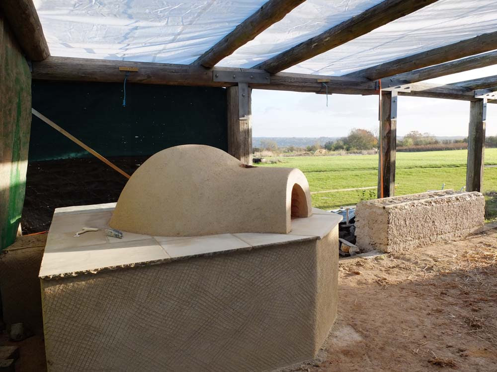 Almost finished clay oven