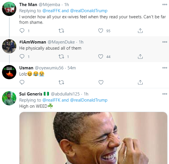 Nigerians react to FFK referring to US president-elect Kamala Harris as