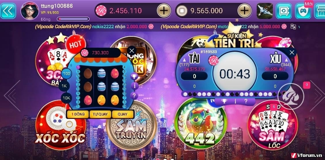 CODERIKVIP- RIKVIP- Đại gia Game bài - Nhận Code RIKVIP FGNND6D