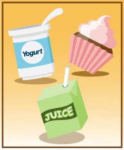 yogurt cupcake juice