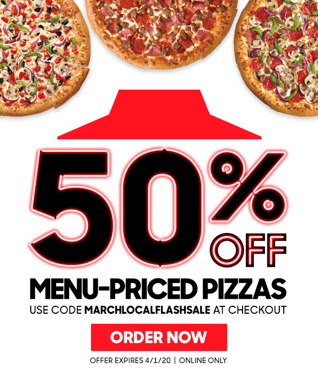Get 50% Off Menu-Priced Pizzas Before It's Too Late!