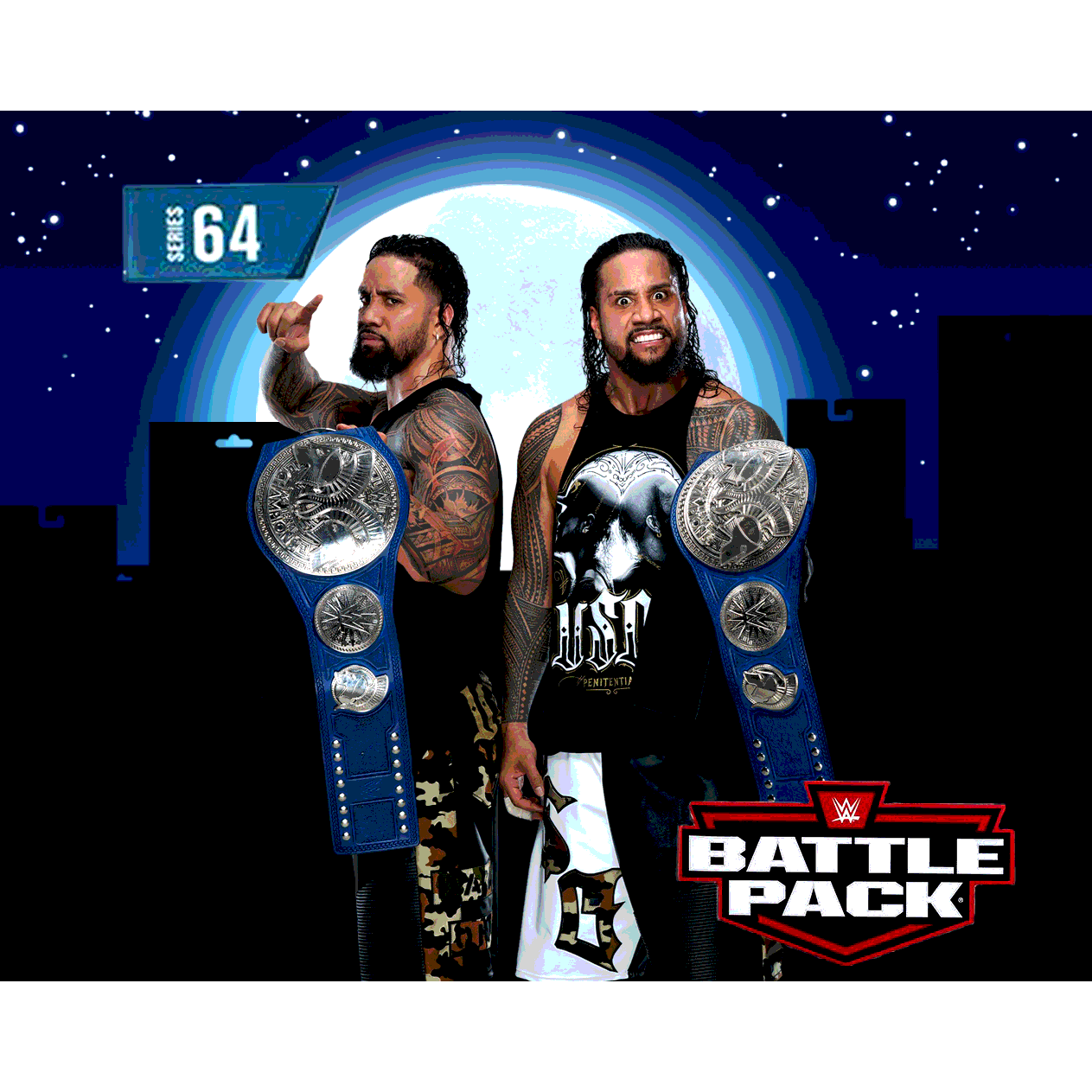 Image of WWE Battle Packs Series 64 - Jey and Jimmy Uso Brothers 2-Pack - MARCH 2020