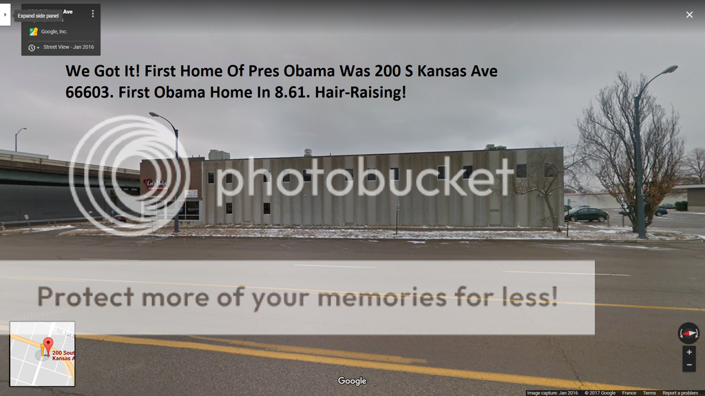 We Got It! First Home Of Pres Obama Was 200 S Kansas Ave 66603. First Obama Home In 8.61. Hair-Raising! (Video) 