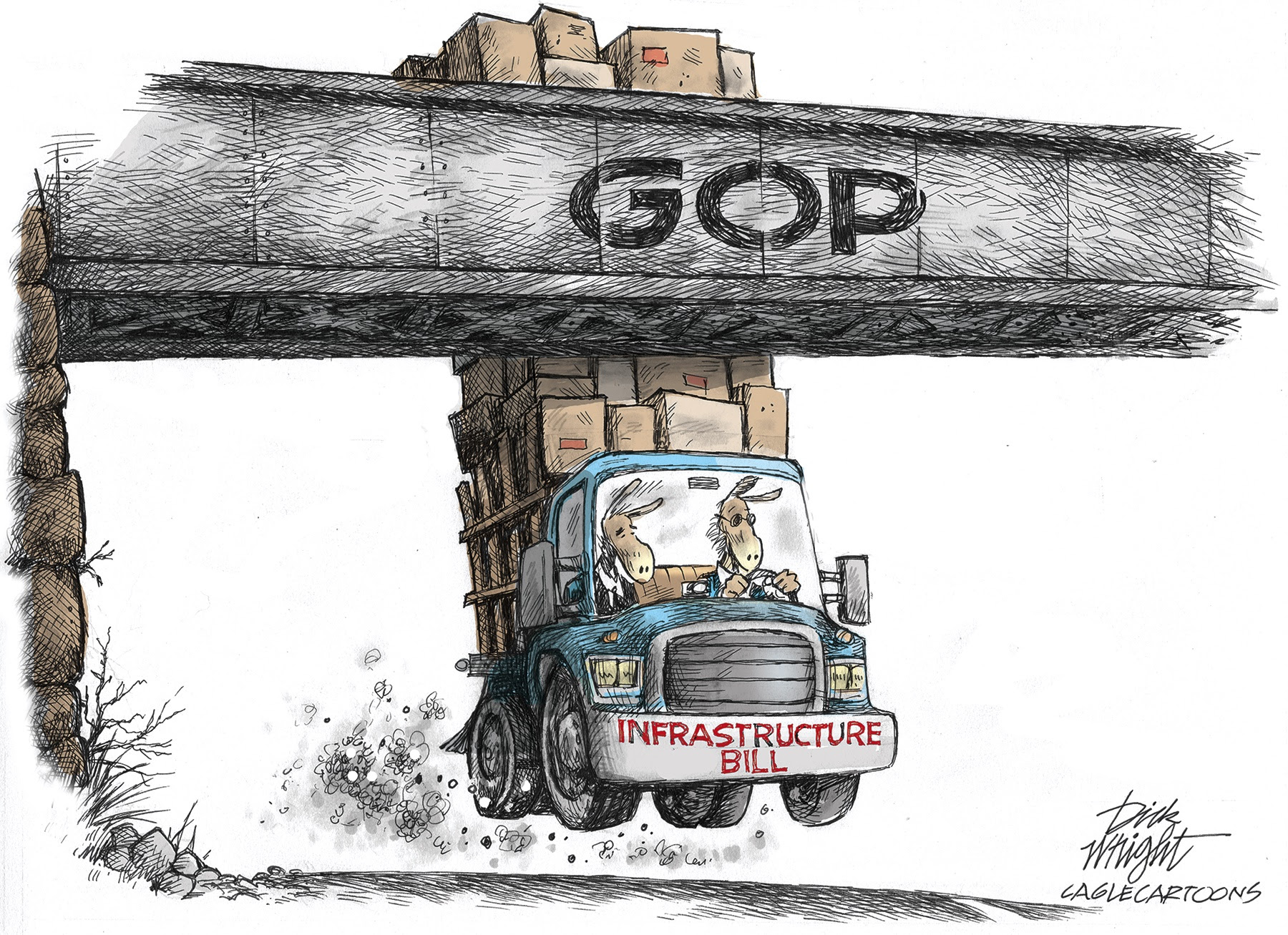 Democrats push for infrastructure spending